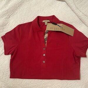 Burberry Brit woman polo in red color Brand New size Medium
